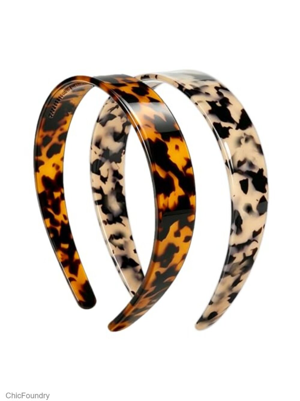Wide Tortoise Shell Headband with Teeth Premium Acetate No Slip Hair Band